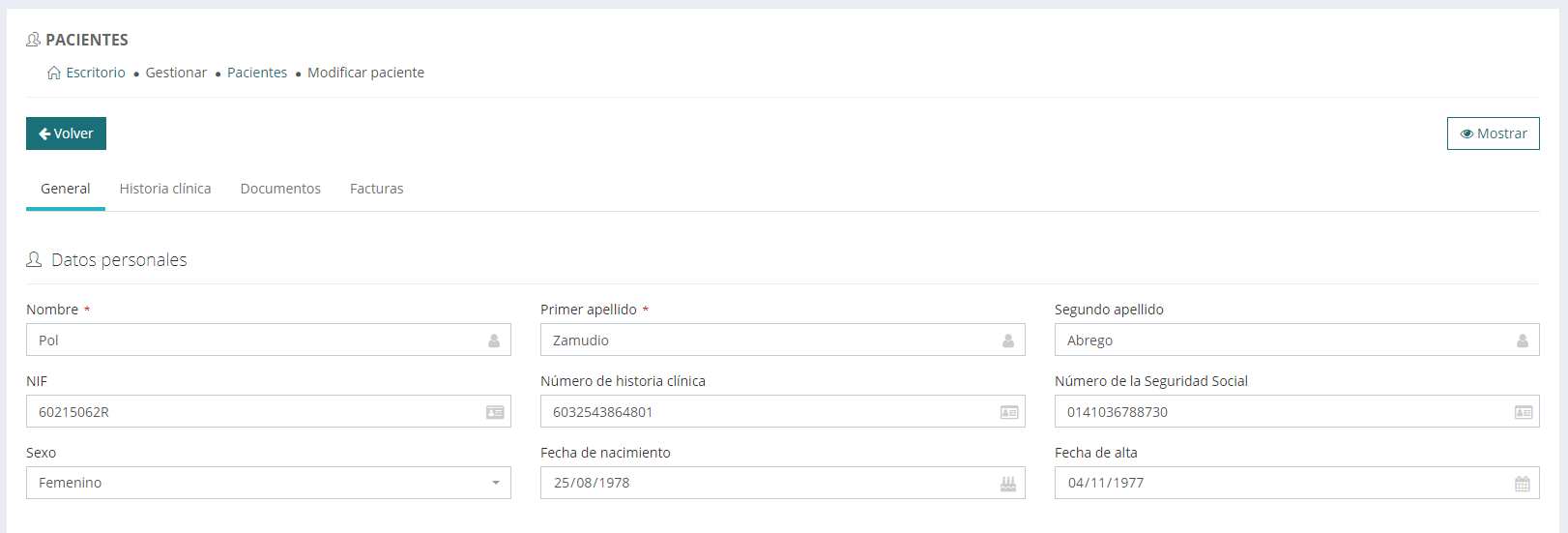 Creación y edición de citas